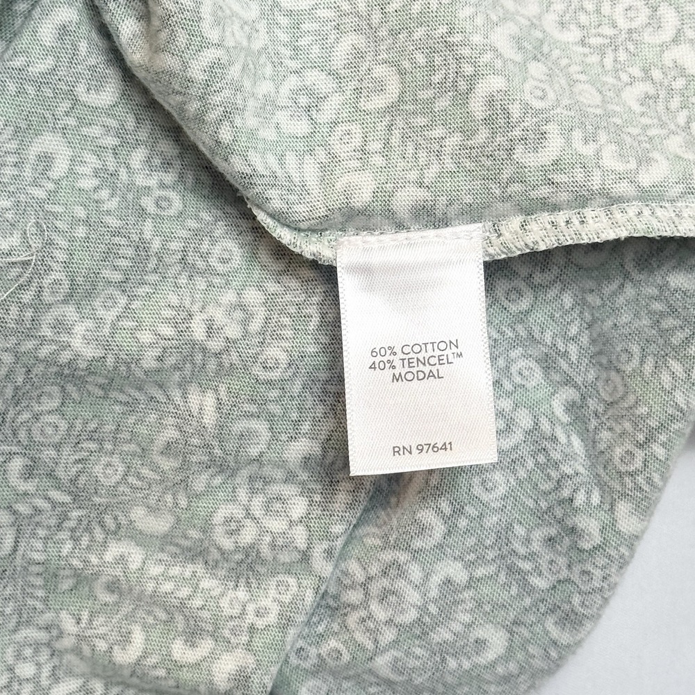 J.Jill Tiered Floral Green Maxi Dress Size 3X Soft Knit Cottagecore Boho Flowy - Picture 8 of 11